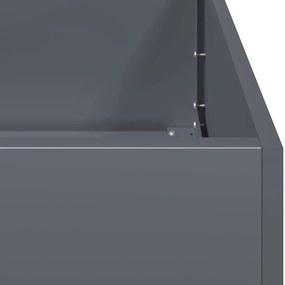 Vaso floreira 80x40x40 cm aço laminado a frio antracite