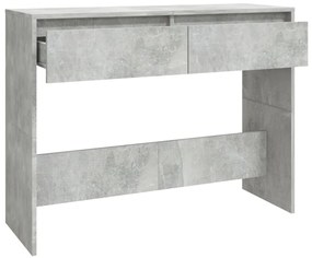 Mesa consola 100x35x76,5 cm derivados madeira cinzento-cimento