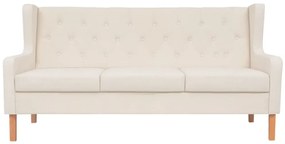 Conjunto de sofás 2 pcs tecido branco nata