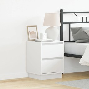 Mesa de Cabeceira com Luzes LED Brancas 39x34,5x50 cm