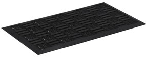 Tapete de porta retangular 45x75 cm borracha