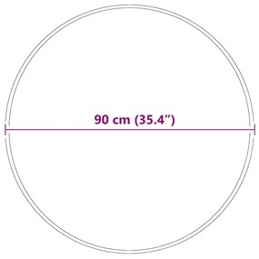 Tapete Shaggy com Revestimento de Látex Cinza Escuro ø90 cm