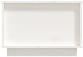 Mesa de centro 60x50x35 cm madeira de pinho maciça branco