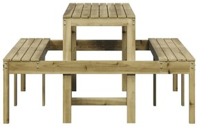 Mesa de piquenique 160x134x75 cm madeira de pinho impregnada