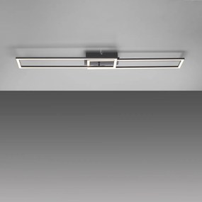 Luminária de teto preta 101 cm incl. LED regulável em 3 níveis - Georgi Moderno