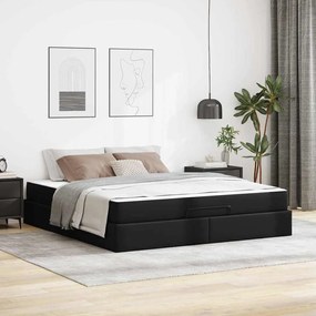 vidaXL Estrutura de cama com colchão Outros Preto 180 x 200 cm