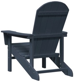 Cadeira Adirondack Azul-marinho 74x82x91 cm HDPE