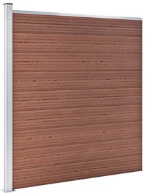 Painel de vedação para jardim 353x186 cm WPC castanho
