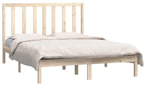 Estrutura de cama casal 135x190 cm pinho maciço