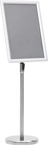 vidaXL Suporte para cartazes A3 em liga de alumínio prateado