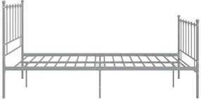 Estrutura de cama 120x200 cm metal cinzento