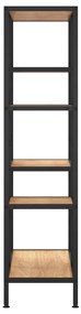Estante 80x30x120 cm aço e derivados de madeira