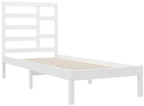 Estrutura cama pequena solteiro 75x190 cm madeira maciça branco