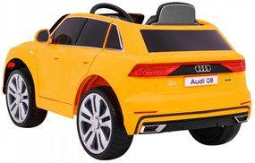 Carro elétrico para Crianças 12V Audi Q8 LIFT Rodas de EVA, Assento de couro Amarelo