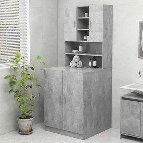 808390 vidaXL Armário máquina de lavar 70,5x25,5x90 cm cinzento cimento