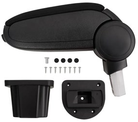 154654 vidaXL Apoio de braço p/ carro 12x31x(29,5-47) cm ABS preto