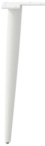 Pés para mesa de centro cônicos 4 peças, branco, 30-31 cm, aço