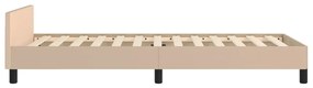 Estrutura de Cama Salu com Cabeceira em Couro Artificial Cappuccino -