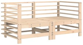 Sofás de canto com almofadões 2 pcs pinho maciço