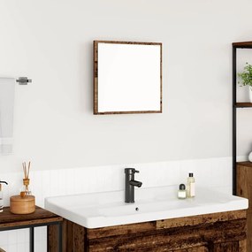 vidaXL Espelho de Casa de Banho LED Madeira Velha 40x8.5x37 cm Madeira de Engenharia