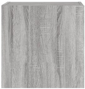 Móvel parede TV 40,5x30x40 cm derivados de madeira cinza sonoma