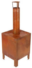Fogão de terraço S cor de ferrugem