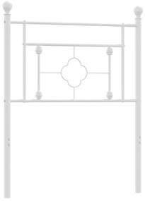 Cabeceira de cama 75 cm metal branco