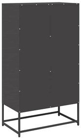 Aparador alto 68x39x123 cm aço preto