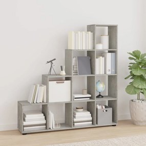 Estante escada/prateleira 142cm derivados madeira cinza cimento