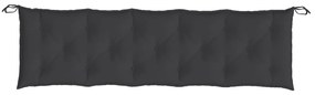 Almofadão p/ banco de jardim 180x50x7 cm tecido oxford preto