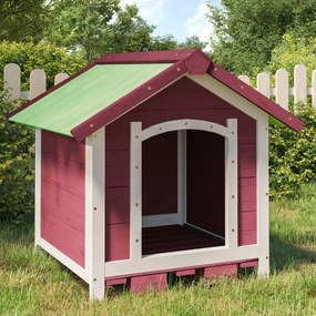 vidaXL Casota para cães 65x65x61,5 cm pinho maciço moca