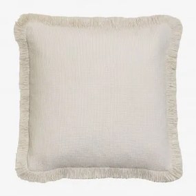 Coussin Carré 45x45 Cm En Coton Kirwen Branco - Sklum