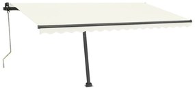 Toldo automático com LED e sensor de vento 400x350 cm cor creme