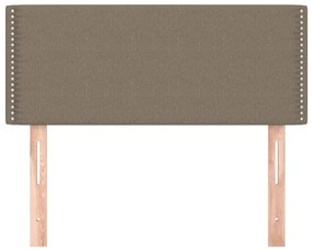 Cabeceira de cama tecido 100x5x78/88 cm cinzento-acastanhado
