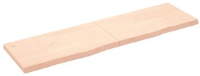 Prateleira de parede 180x50x(2-6)cm carvalho maciço não tratado