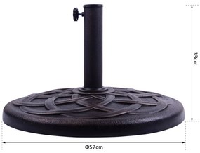 Base para Chapéu de Sol Suporte para Chapéu de Sol de Resina para Jard