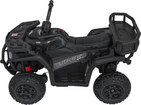 Moto 4 eletrica 12V 4x4 para crianças ATV Robust 01, Rodas de espuma EVA Preta