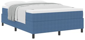 Cama Box com Colchão Azul 140x200 cm Tecido de Veludo