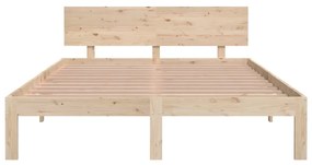 Estrutura de cama 140x200 cm pinho maciço