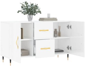 Aparador 100x36x60 cm derivados de madeira branco brilhante