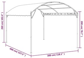 Toldo 3x4 m antracite