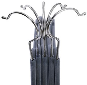 Conjunto de 100 cabides em veludo com barra 45 x 23,5 cm cinzento claro