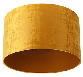 Abajur de Veludo Dourado 35/35/20 Clássico / Antigo