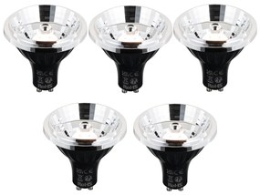 Conjunto de 5 Lâmpada LED Inteligente GU10 Regulável AR70 6W 500lm 2200-6500K