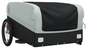 Reboque para bicicleta 45 kg ferro preto e cinza