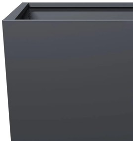 Vaso/floreira de jardim 45x45x75 cm aço antracite