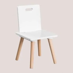 Cadeira Em Mdf E Madeira De Pinho Tom Kids Branco - Sklum