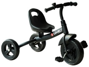 HOMCOM Triciclo para Crianças acima de 18 Meses Triciclo Infantil com Protetor de Segurança para as Rodas e Campainha 79x50,5x58 cm Preto