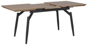 Mesa de jantar extensível castanho escuro e preto 140/180 x 80 cm BARBOSA Beliani