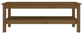 Mesa de centro 110x50x40 cm pinho maciço castanho mel